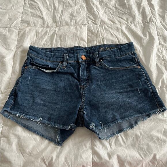 Blank NYC Denim Raw Hem Preppy Shorts in Womens Size 26 - Picture 1 of 3